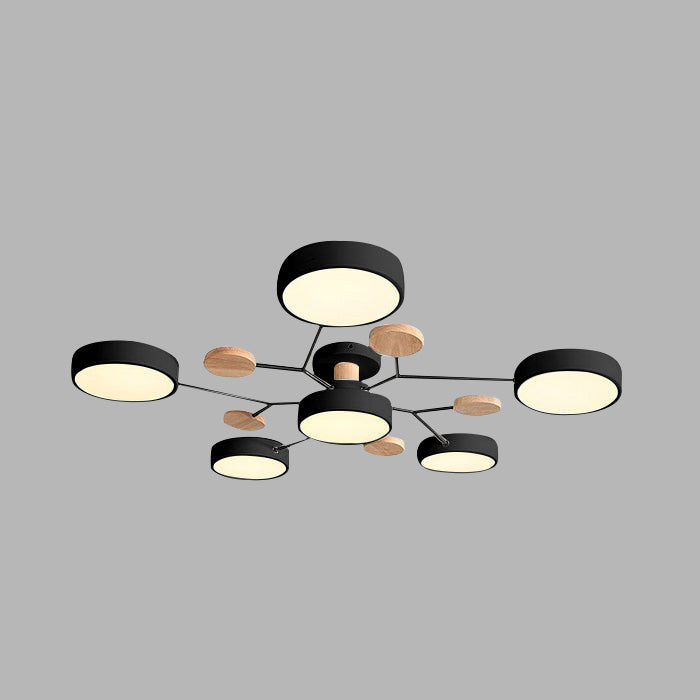 Limora - Multi Arm LED Ceiling Light with Circular Shades
