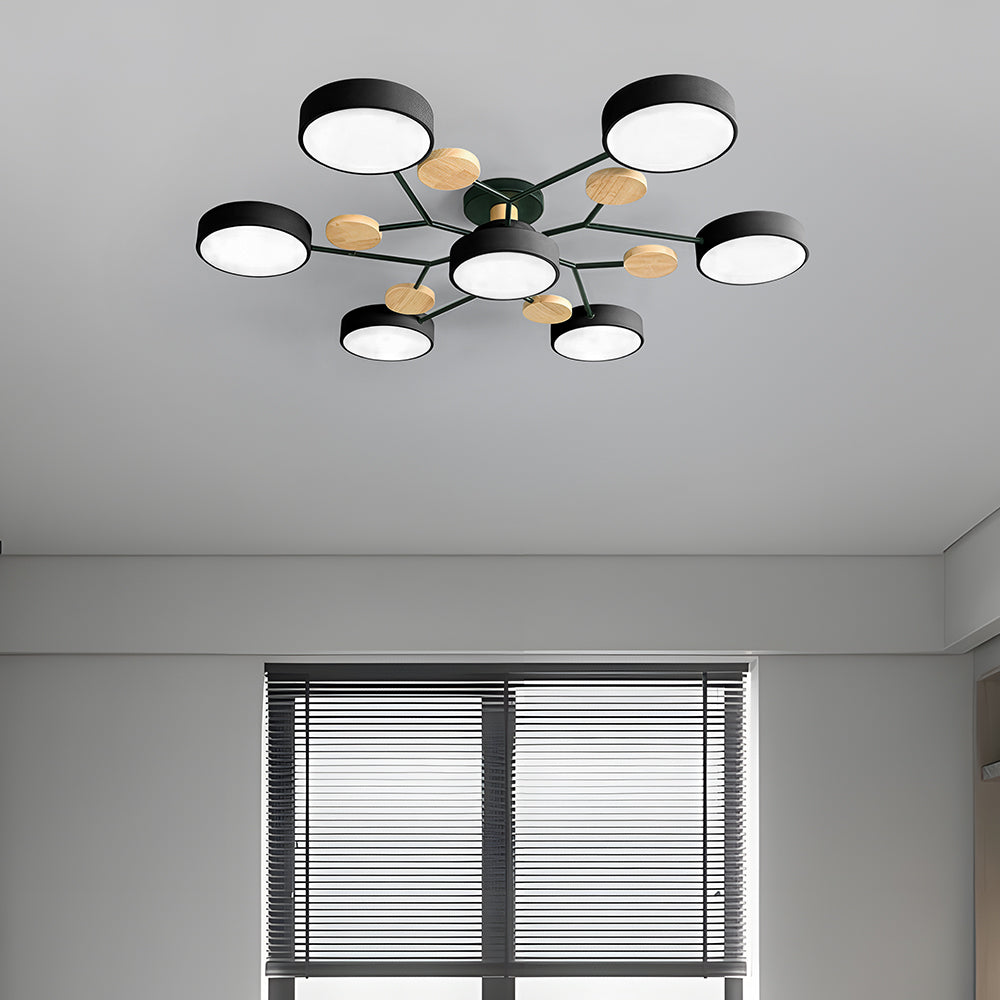 Limora - Multi Arm LED Ceiling Light with Circular Shades