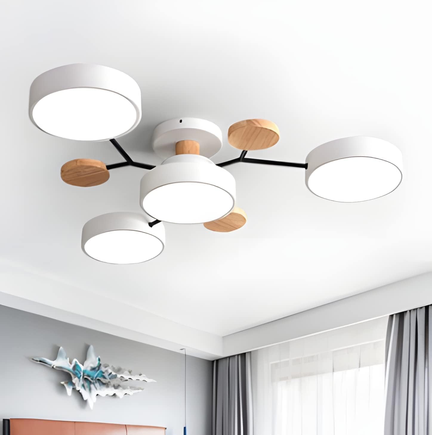 Limora - Multi Arm LED Ceiling Light with Circular Shades