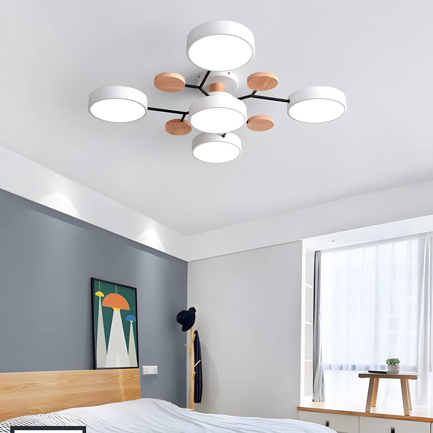 Limora - Multi Arm LED Ceiling Light with Circular Shades