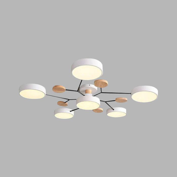 Limora - Multi Arm LED Ceiling Light with Circular Shades
