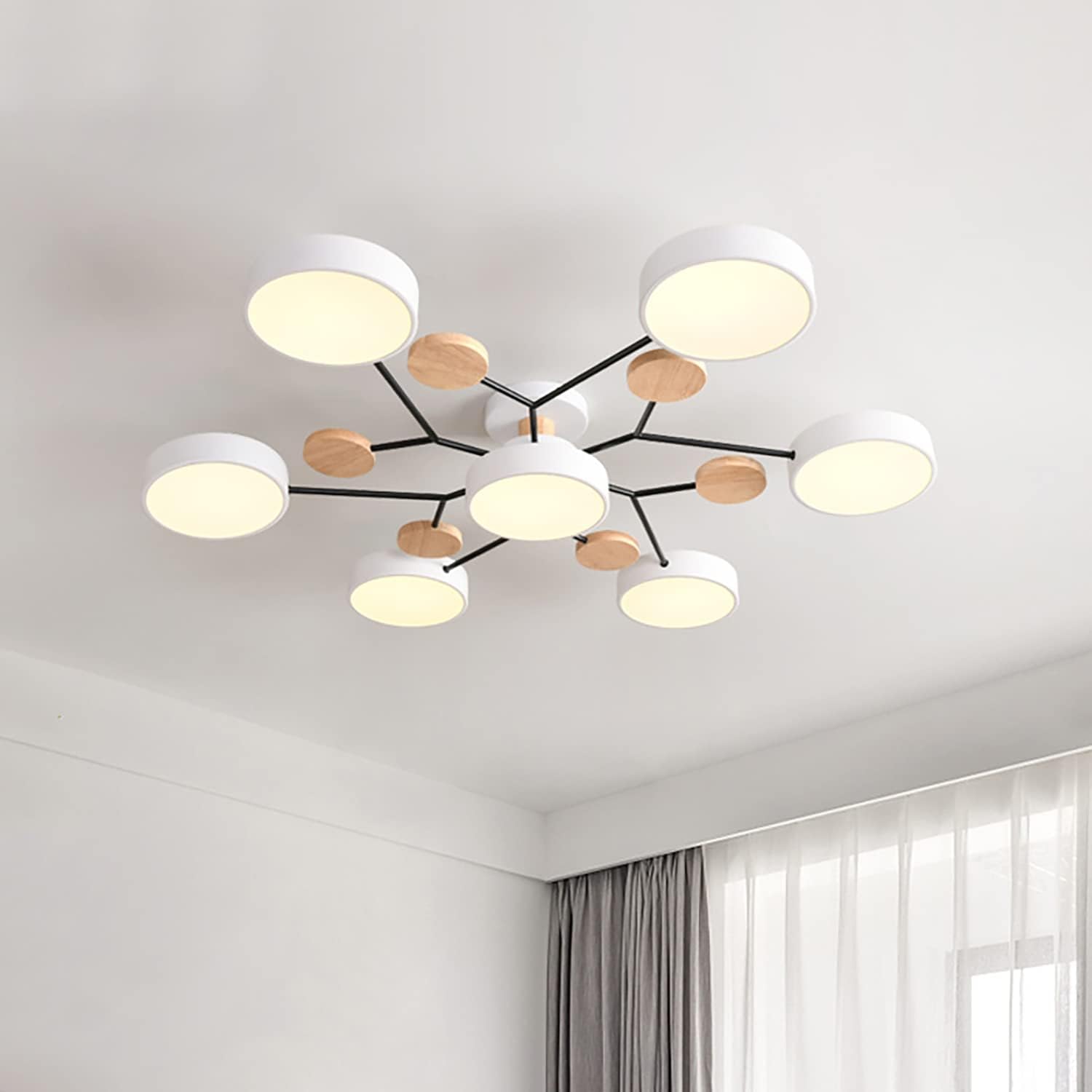 Limora - Multi Arm LED Ceiling Light with Circular Shades
