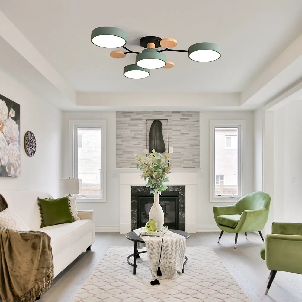 Limora - Multi Arm LED Ceiling Light with Circular Shades