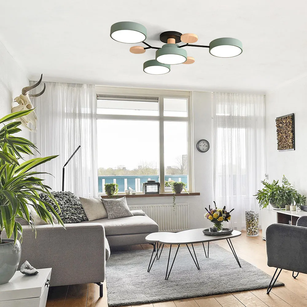 Limora - Multi Arm LED Ceiling Light with Circular Shades