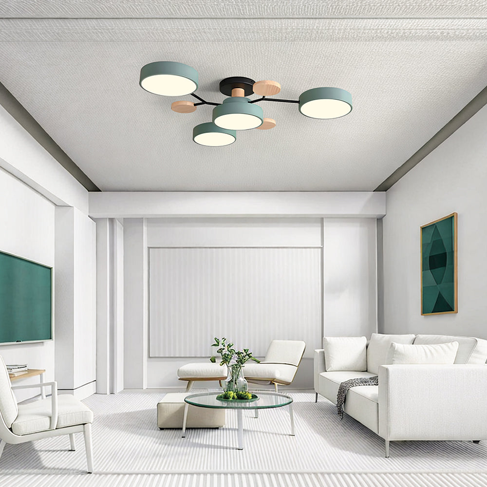 Limora - Multi Arm LED Ceiling Light with Circular Shades