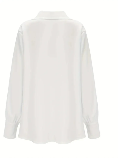 Celeste – Satijnen Blouse met Watervalhals