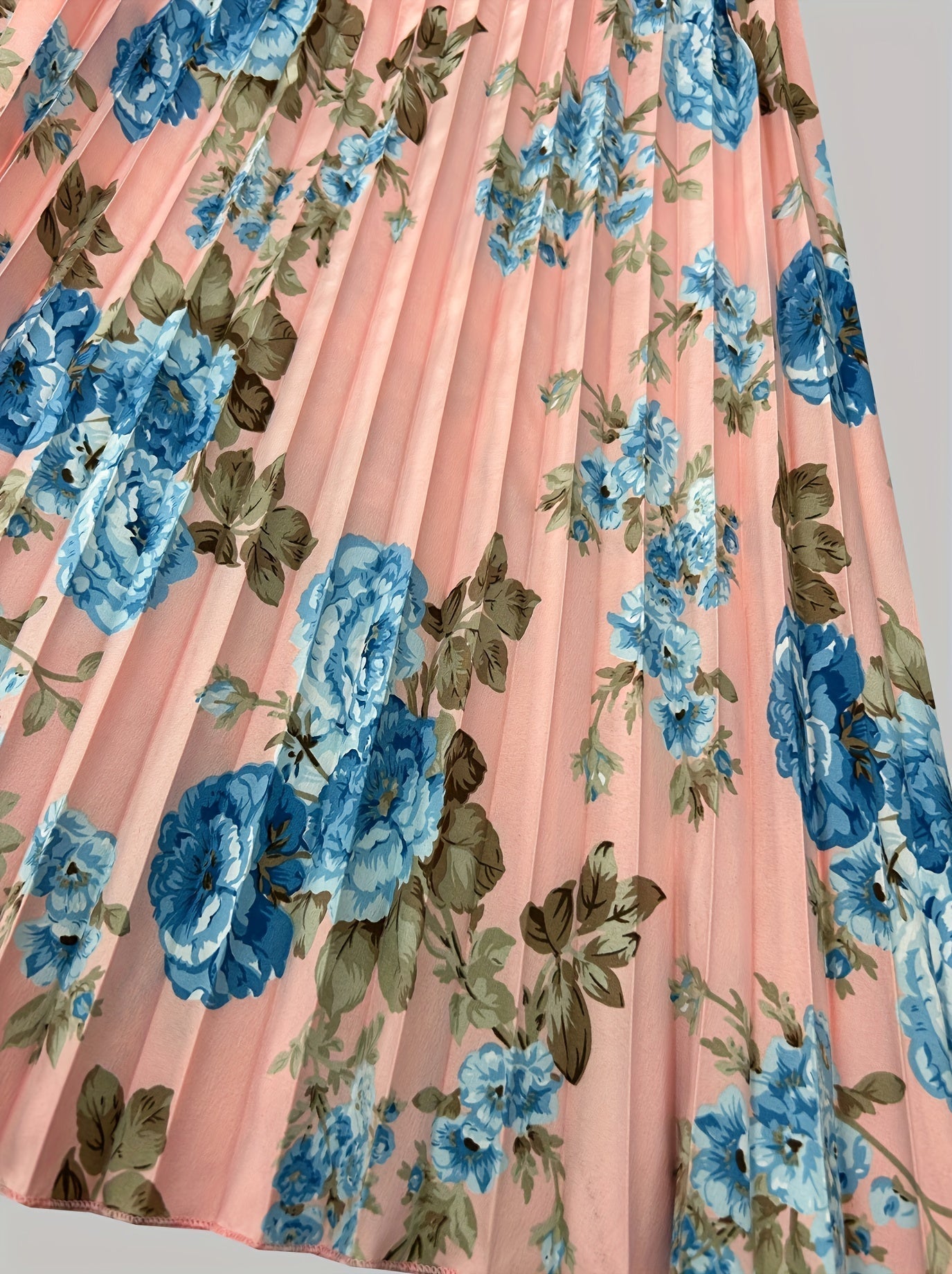 Luna | Elegant floral print high-waisted skirt