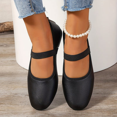 Elena | Elegant white Mary Jane ballerinas