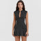 Florence - Mouwloze slim-fit jurk met geplooide rok