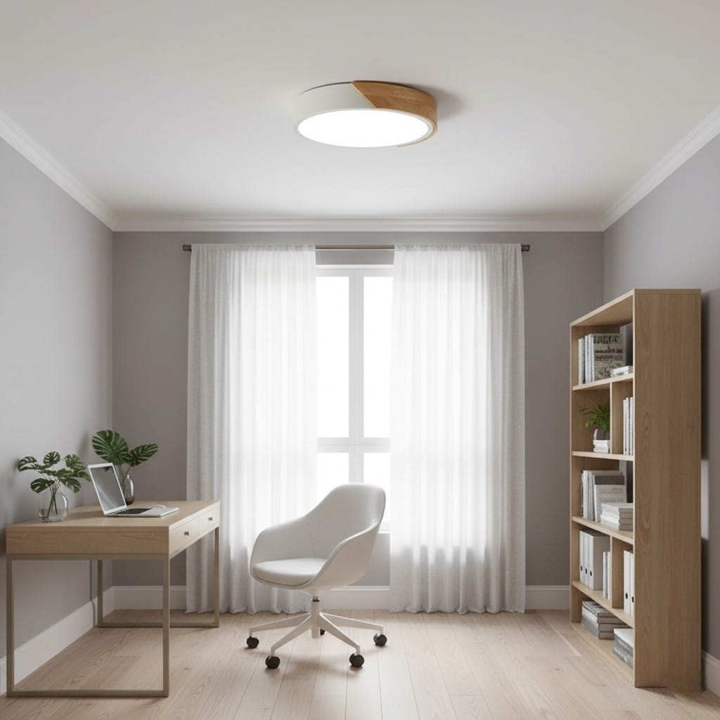Crivane – Wooden Round LED Ceiling Light