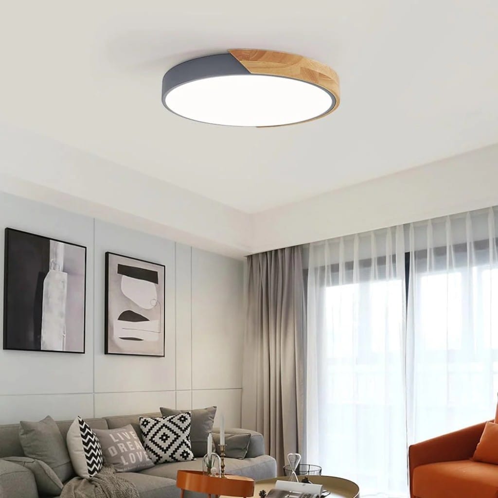 Crivane – Wooden Round LED Ceiling Light