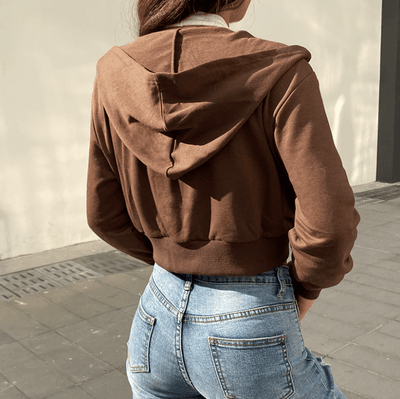 Samira - Stijlvolle Crop Top Hoodie voor Vrouwen