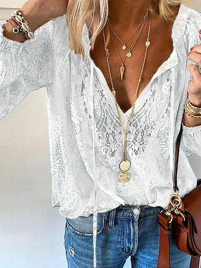 Kiki – Unieke Blouse met Kantdetails