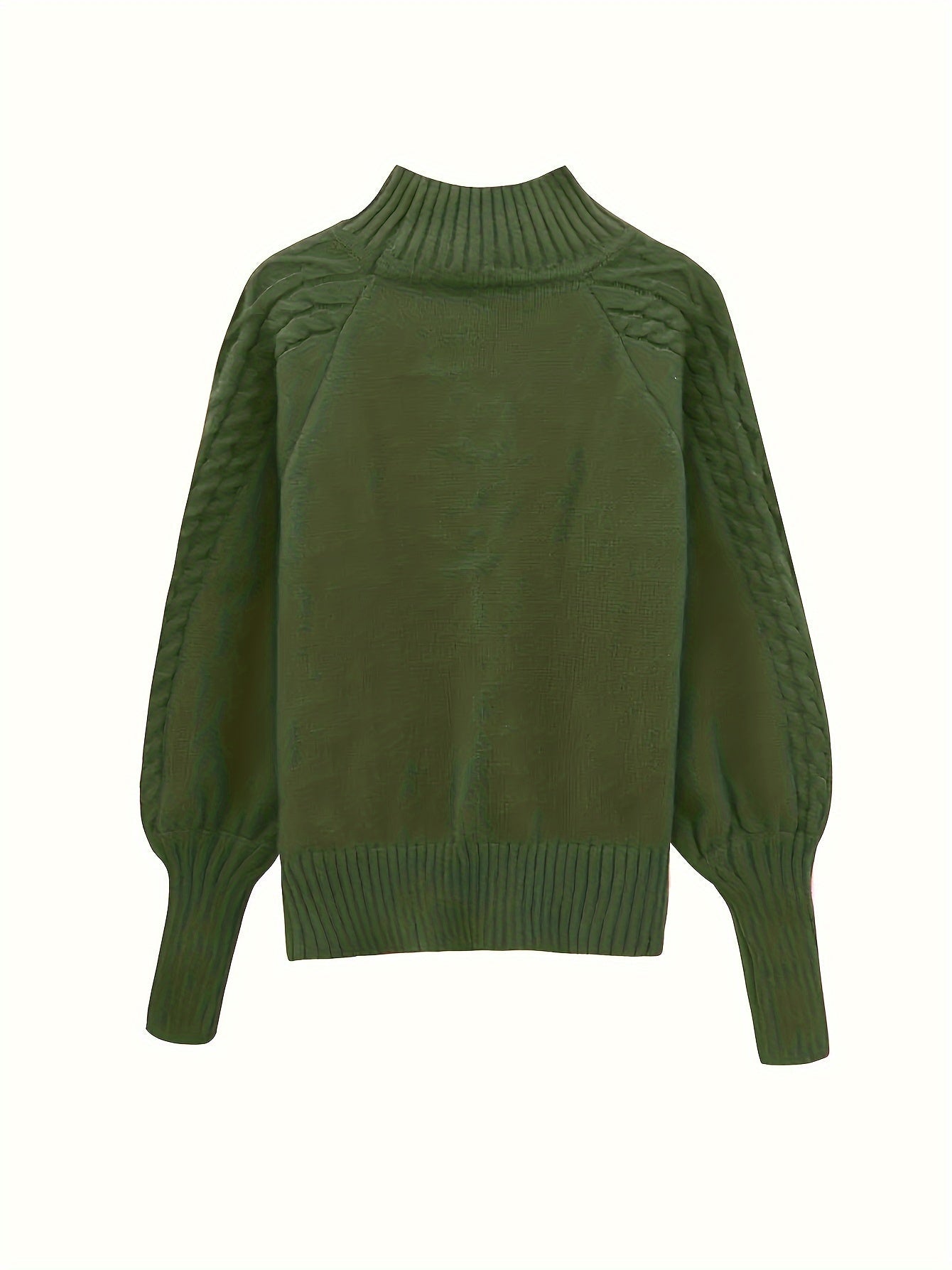 Fien | Cable-knit turtleneck sweater with dropped shoulders