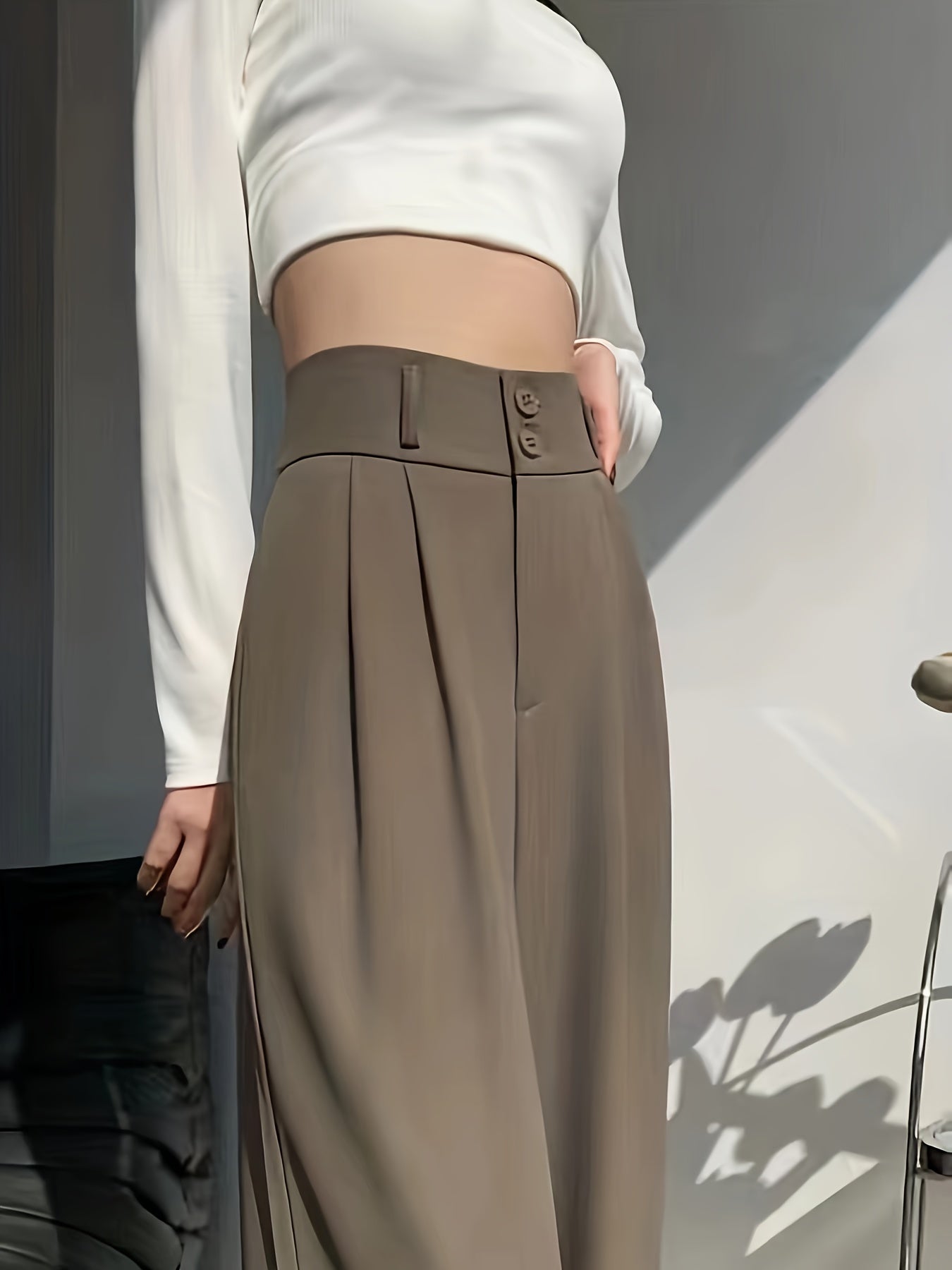 Emma | Casual dames chino broek met rits en rekbare stof