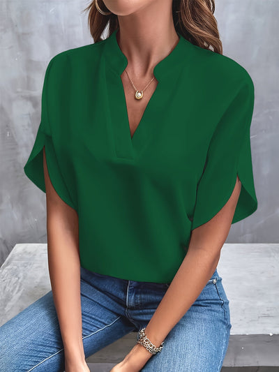 Lotte | Plain blouse with notch