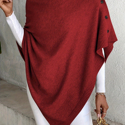 Eva | Plain knitted cape