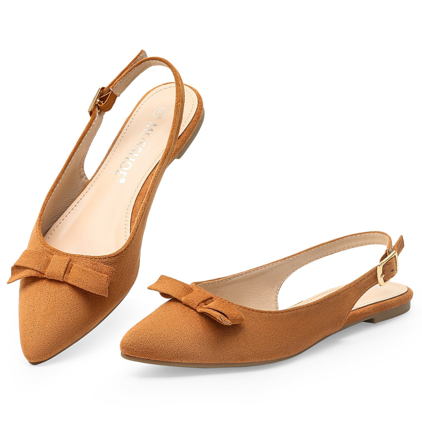 Lize | Flat slingback sandals with bow