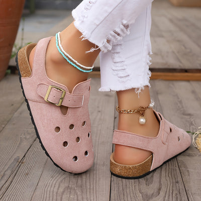 Sarah | Retro kurk clogs met slingback