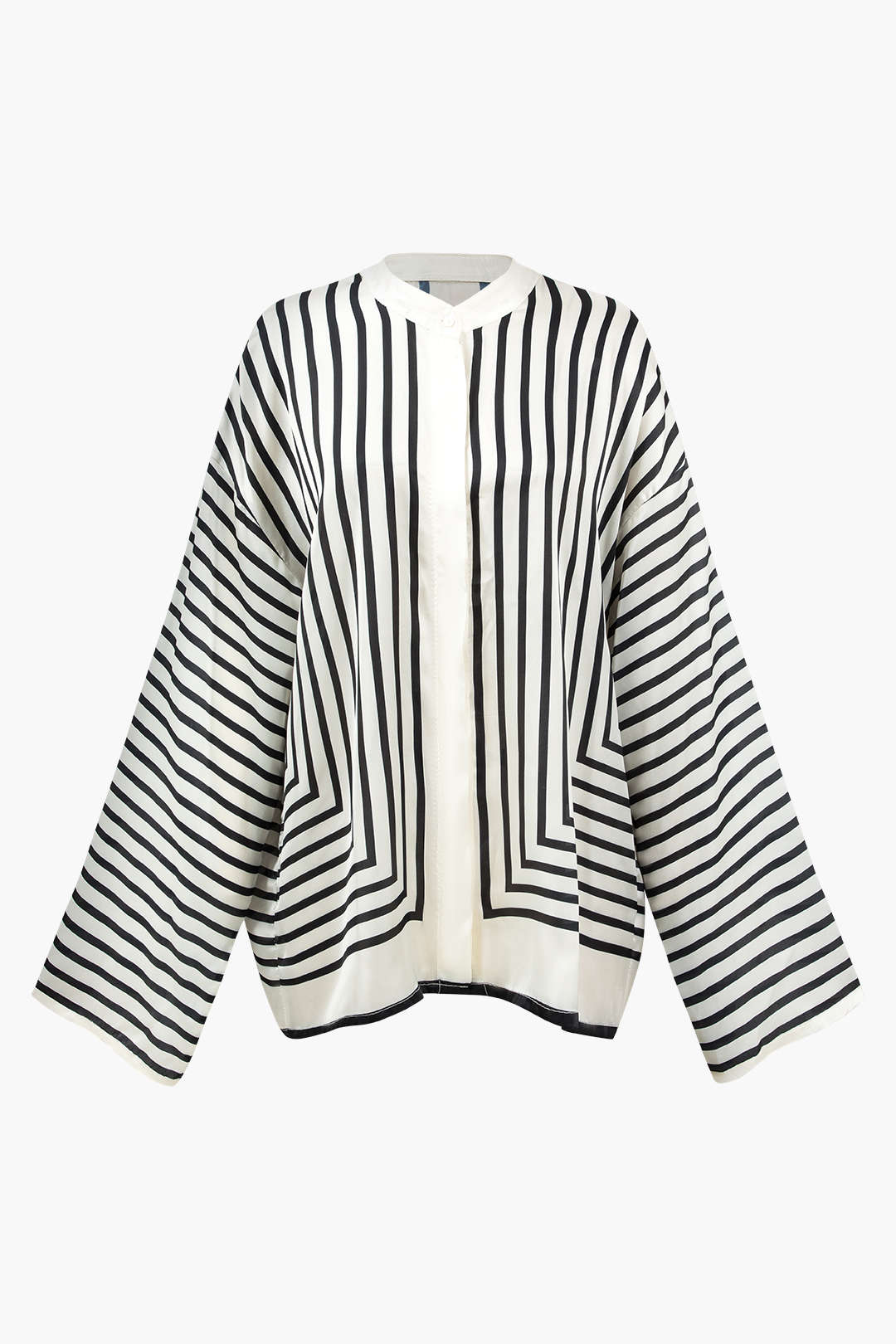 Thalia - Moderne Satijnen Elegant Vrouwen Langsleeve Shirt