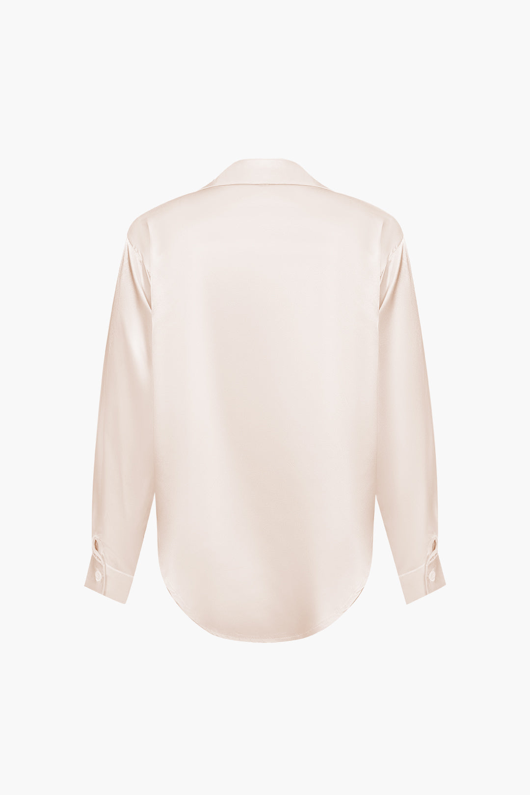 Lillian - Basic Plain Satin Women's Long Sleeve Shirt