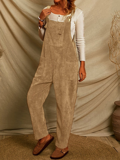 Emma | Sturdy corduroy jumpsuit with patch pockets