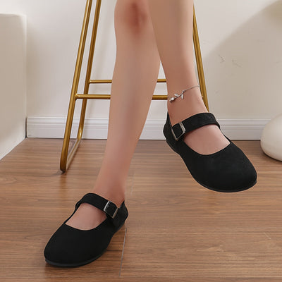 Lize | Classic ballet flats with ankle strap