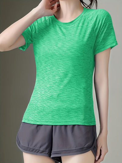 Eva | Quick-drying and stretchy casual running shirt with a round neck and short sleeves