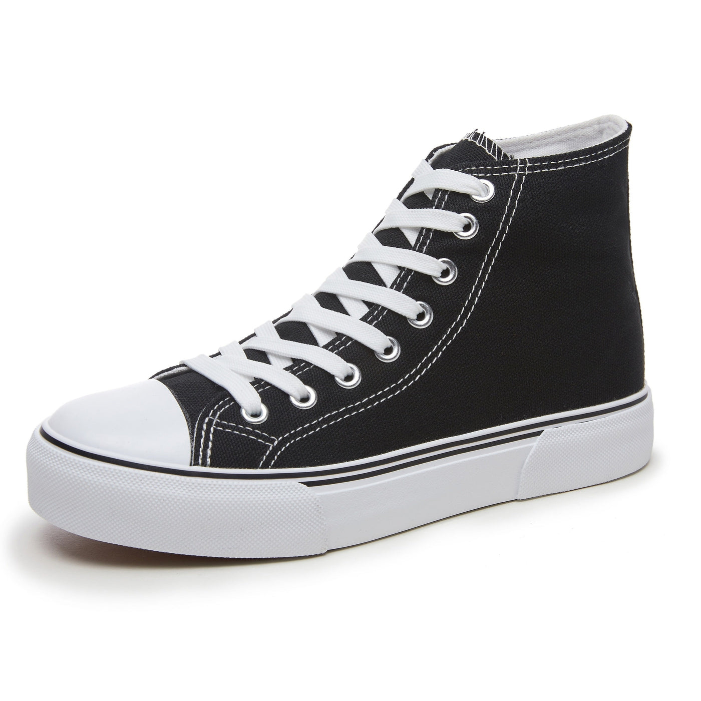 Amber | Hoge canvas sneakers met veters