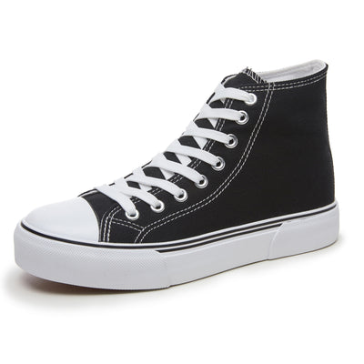 Amber | Hoge canvas sneakers met veters