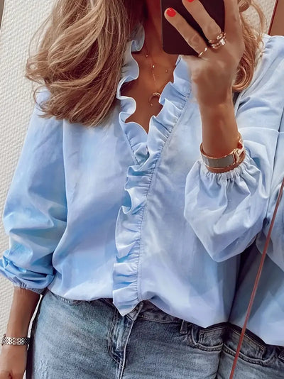 Marigold - Moeiteloze V-Hals Comfort Damesblouse