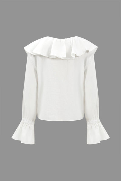 Quinley - Tijdloze Rimpelstijl Dames Langsleeve Shirt