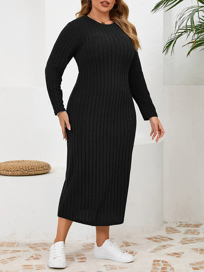 Luna | Plus-size elegante gebreide bodycon-jurk