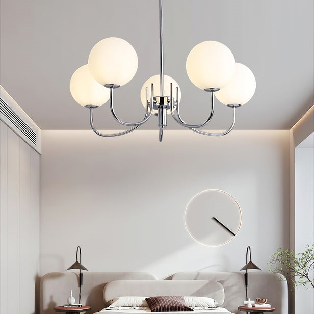 Piora - Pink Glass Bubble Chandelier