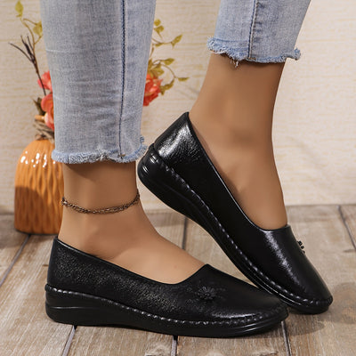 Sanne | Casual dames instappers met strikdetail