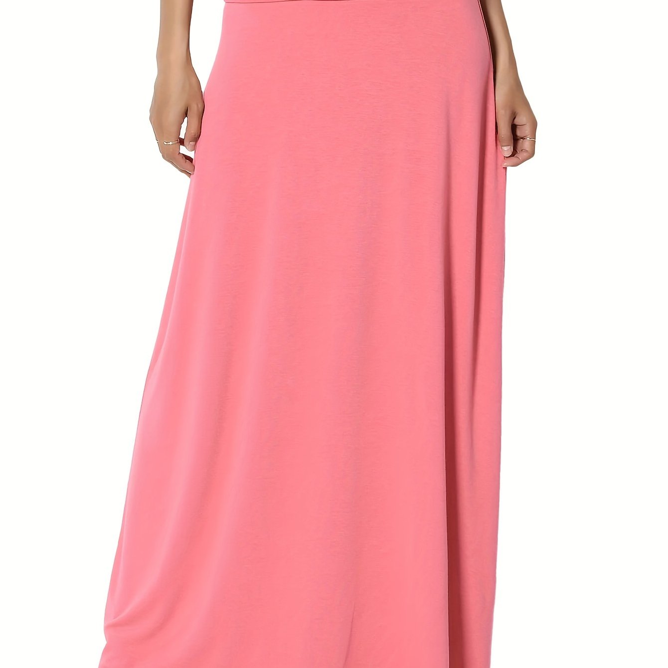 Evelien | Plain maxi skirt with high waist