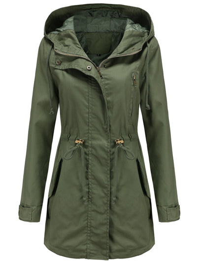 Emilia | Hoodie parka jacket with drawstring waist