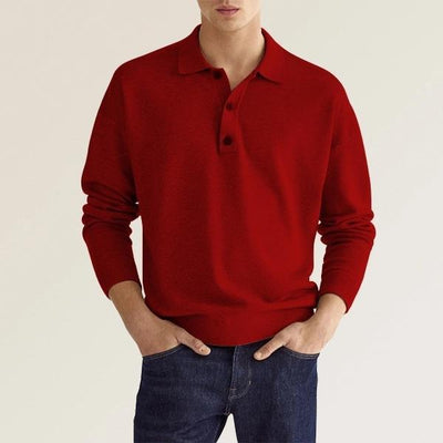 Pamora-mode | Poloshirt - Herenpolo met lange mouwen