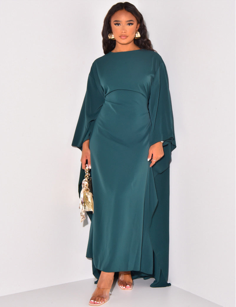 Stephanie - elegante maxi jurk met vleermuismouwen