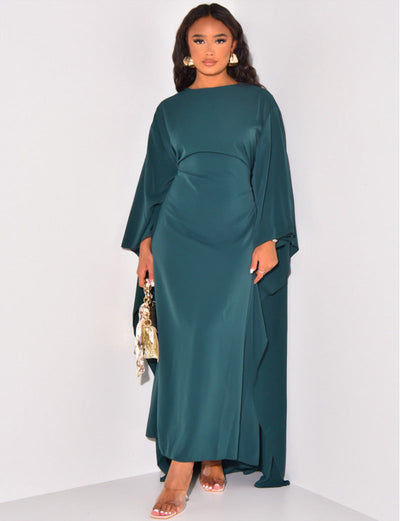 Stephanie - elegante maxi jurk met vleermuismouwen