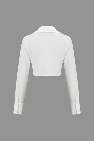 Annabelle - Moderne Vetersluiting Detaillering Dames Lange Mouwen Shirt