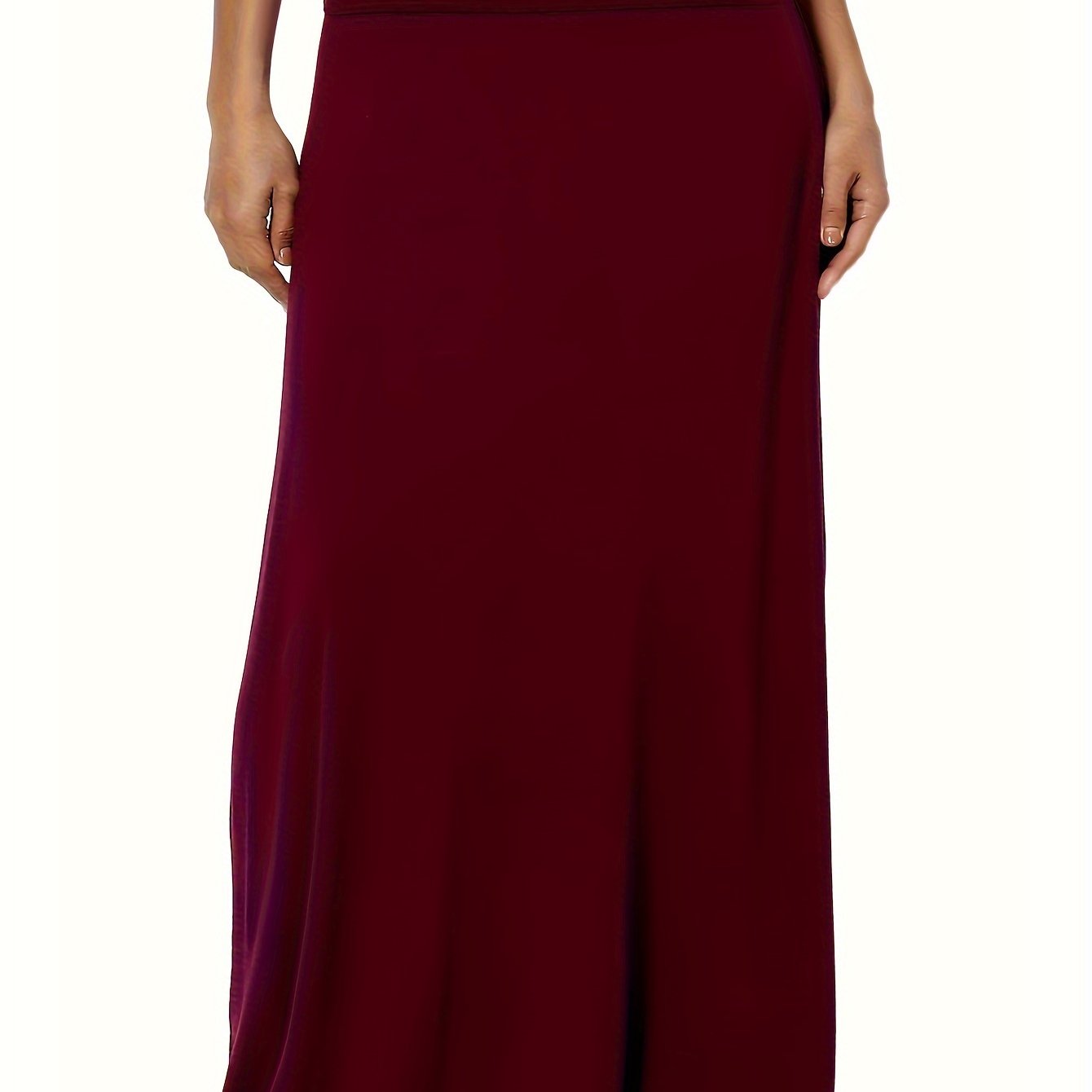 Evelien | Plain maxi skirt with high waist