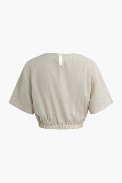 Poppy - Strakke Zomer Comfort Dames Crop Korte Mouw Shirt