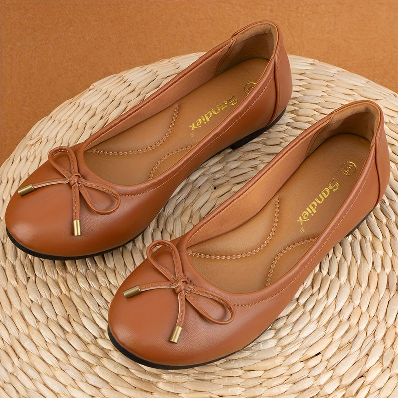 Sophie | Elegante effen balletschoenen met strik