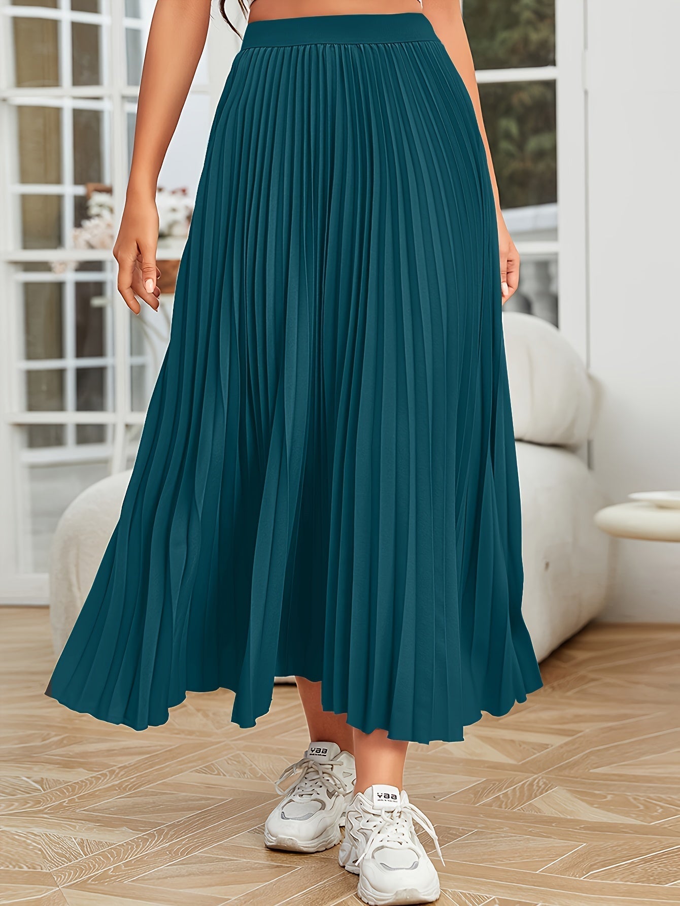 Lotte | Pleated plain loose skirt