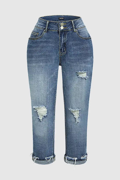 Serenitia - Casual Afgedragen Jeans voor Dames