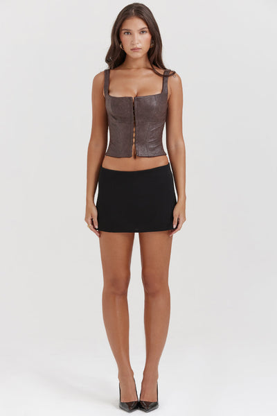 Gilda - Vegan Leather Corset Top