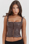 Gilda - Vegan Leather Corset Top