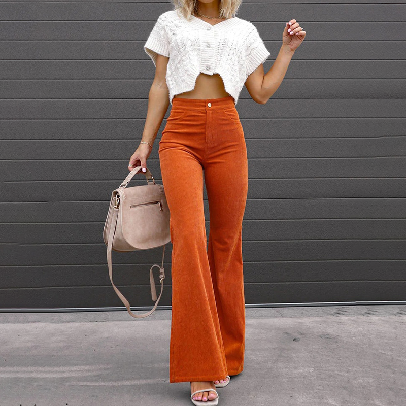 Uitlopende broek in Vogue-stijl