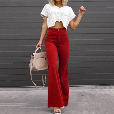 Uitlopende broek in Vogue-stijl
